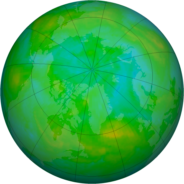 Arctic ozone map for 03 August 2004